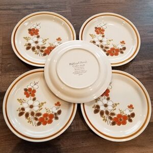 5 Flower Design Dinner Plates